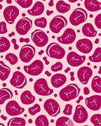 Playful Pink Steak Pattern Design Rug