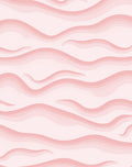 Pastel Pink Layered Wave Pattern Rug