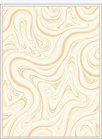 Cream and Gold Swirl Abstraction Rug