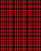 Classic Red Black Plaid Pattern Rug