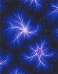 Cosmic Electric Bloom Pattern Design Rug