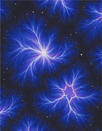 Cosmic Electric Bloom Pattern Design Rug
