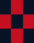 Red Black Bold Checkered Pattern Rug