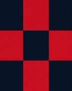 Red Black Bold Checkered Pattern Rug