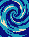 Abstract Swirl Pattern Textile Design Rug