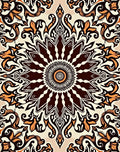 Intricate Floral Mandala Pattern Rug