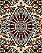 Intricate Floral Mandala Pattern Rug