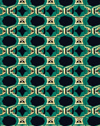 Emerald Black Gold Abstract Pattern Rug
