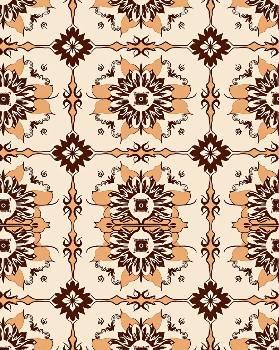 Vintage Floral Medallion Pattern Rug