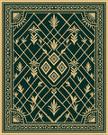 Elegant Geometric Floral Pattern Rug
