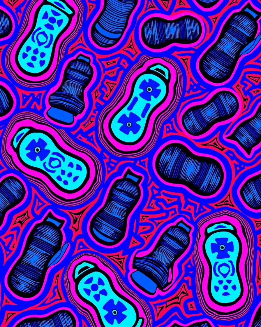Vibrant Abstract Patterned Design Rug