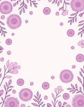 Vintage Pink Floral Leaf Pattern Rug