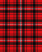 Classic Red Black Plaid Pattern Rug