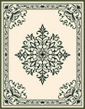 Elegant Floral Medallion Frame Design Rug