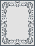 Ornate Fluid Line Frame Design Rug