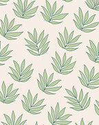 Pastel Green Leafy Branch Foliage Rug