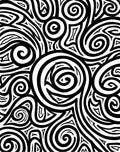 Abstract Swirls Patterned Design Rug