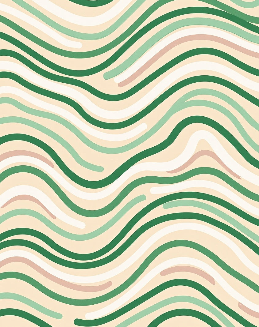Wavy Organic Striped Pattern Rug