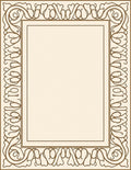 Art Nouveau Scrollwork Cream and Gold Rug