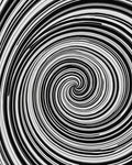Hypnotic Black White Swirl Pattern Rug