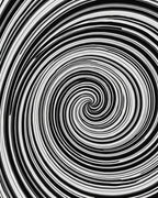 Hypnotic Black White Swirl Pattern Rug