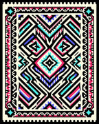 Bold Geometric Tribal Patterned Rug