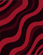 Crimson Wavy Gradient Design Rug