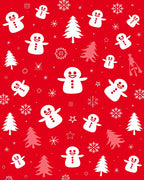Festive Red Snowman Christmas Tree Rug