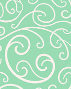 Delicate Swirl Pattern Aqua Rug