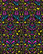 Bright Abstract Floral Pattern Rug
