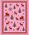 Whimsical Woodland Winter Scene Rug