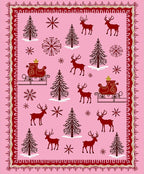 Whimsical Woodland Winter Scene Rug
