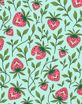 Whimsical Strawberry Leaf Pattern Rug