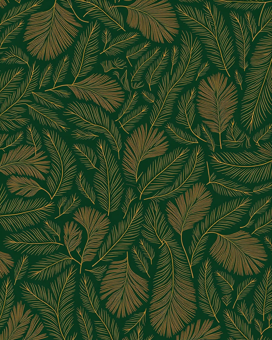 Elegant Feather Pattern Design Rug