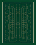 Art Deco Golden Geometric Pattern Rug