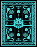 Geometric Floral Symmetry Design Rug