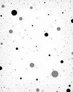 Abstract Black White Dot Pattern Rug