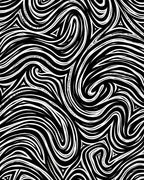 Abstract Swirling Mono Line Art Rug