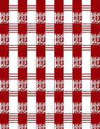 Classic Red White Plaid Pattern Rug