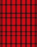 Bold Red Black Plaid Design Rug