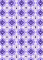 Regal Lavender Geometric Diamond Pattern Rug