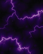 Electric Purple Lightning Pattern Rug