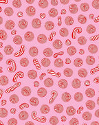 Silly Red White Swirl Candy Rug