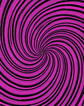 Vibrant Pink Black Swirl Pattern Rug