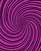 Vibrant Pink Black Swirl Pattern Rug