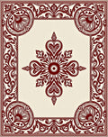 Ornate Floral Border and Centerpiece Rug