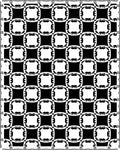 Bold Black White Interlocking Grid Rug