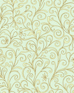 Elegant Swirling Floral Vine Pattern Rug