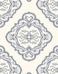 Elegant Grey Arabesque Pattern Rug