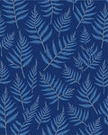 Blue Leafy Branch Pattern Rug